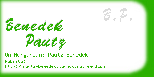 benedek pautz business card